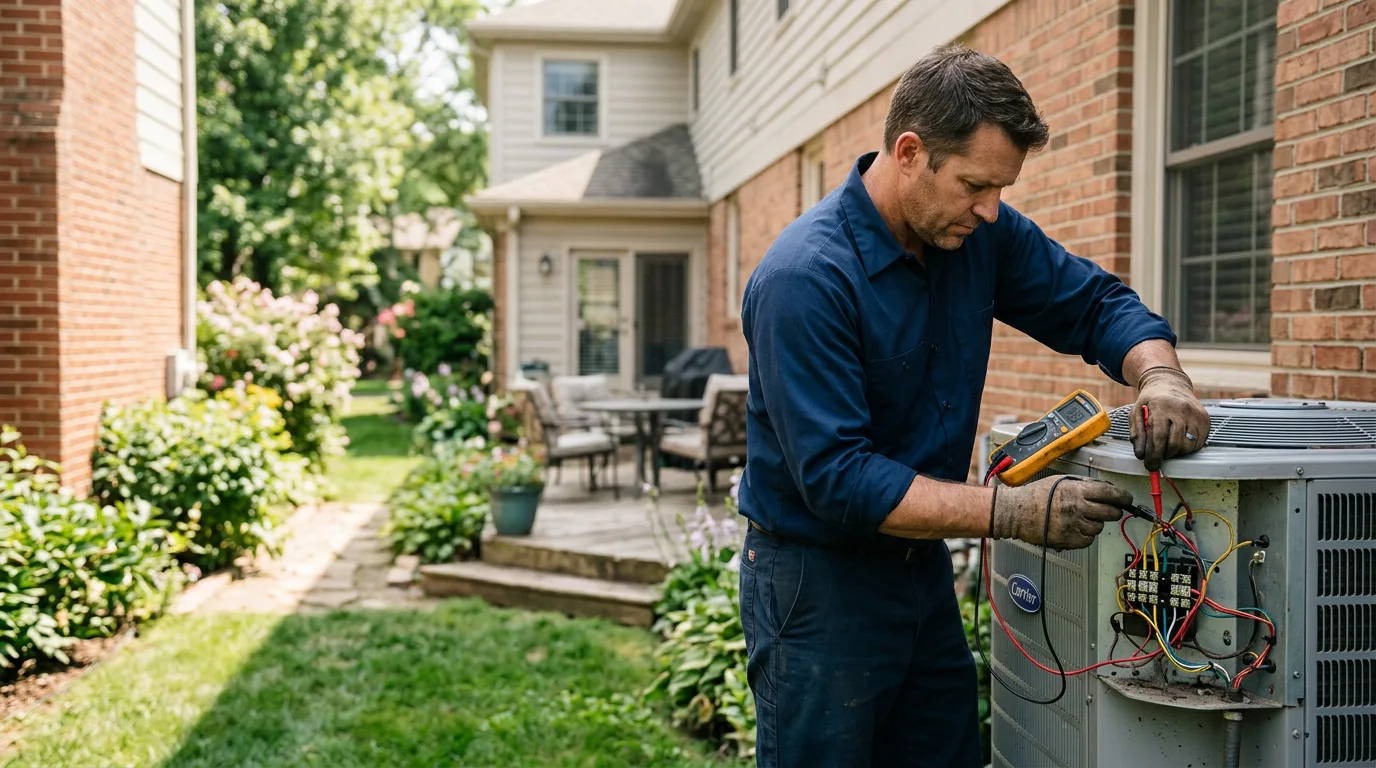 HVAC technician working near Cedar Vale, KS